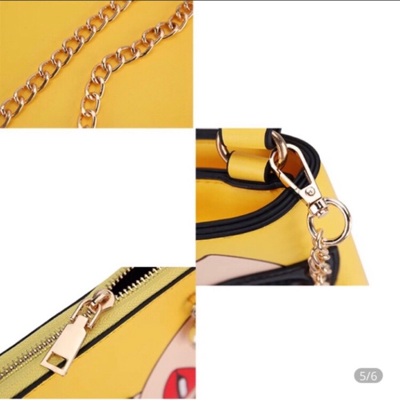 GOLD PERSONALITY BAG CROSSBODY SATCHEL - Picture 5 of 5